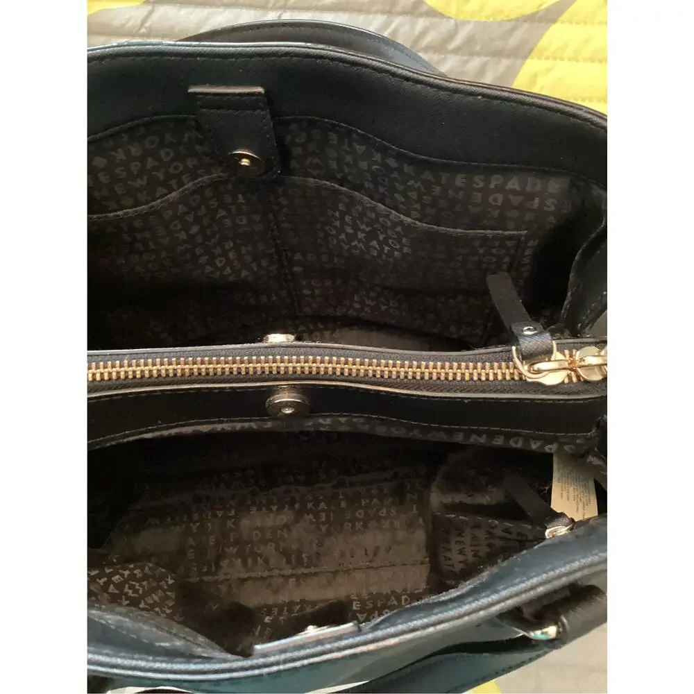 Kate Spade New York Laurel Way Evangelie Satchel in Black Saffiano Leather